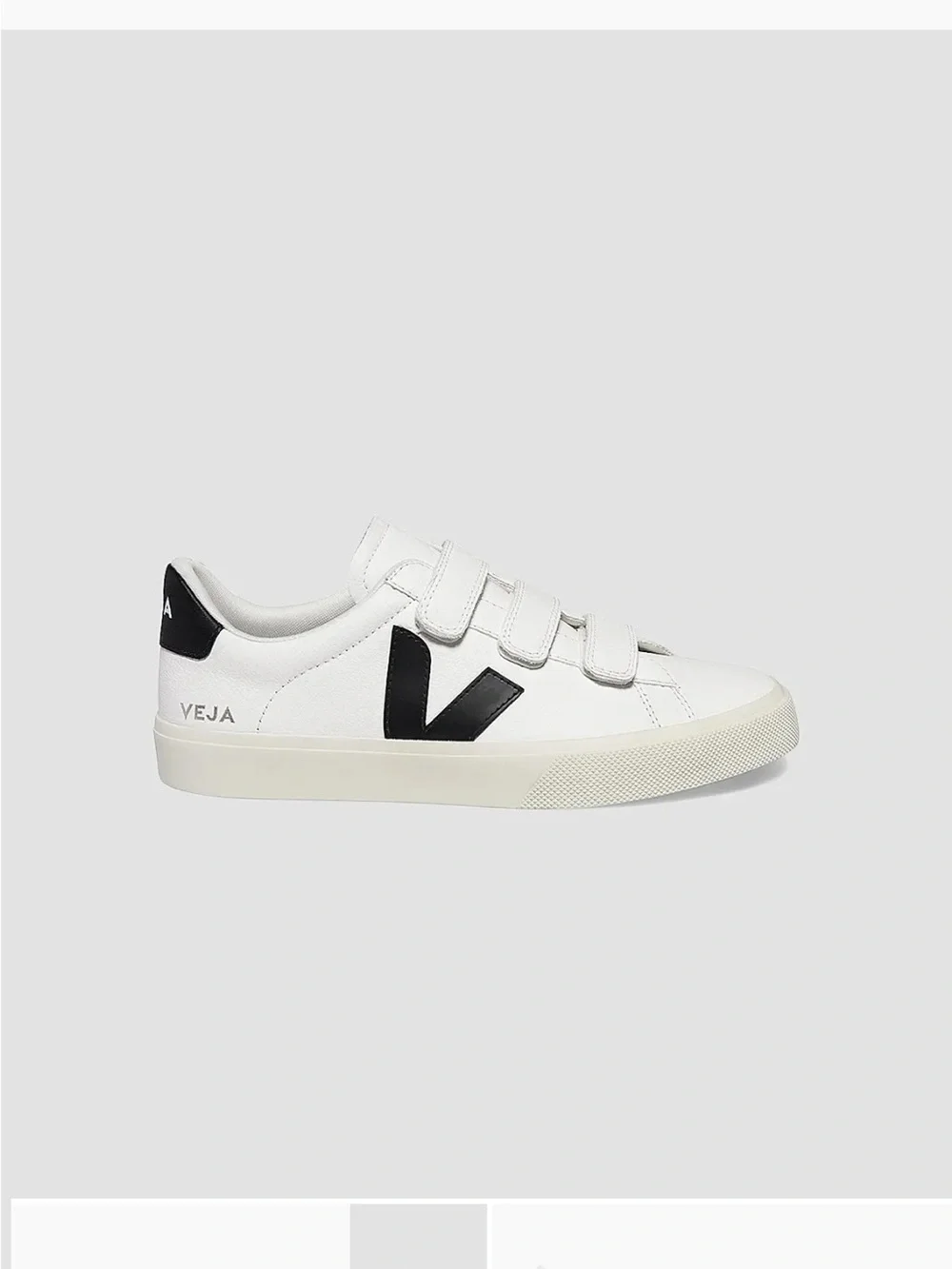 VEJA Recife Leather Low-Top Sneakers Hook and loop fastener Size 9W, 25.5 CM